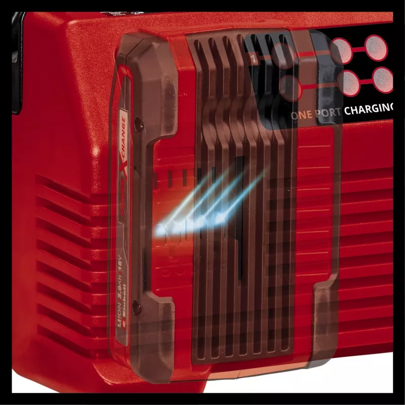EINHELL Power X-Quattrocharger 4A - Carregador universal Power X-Change para 4 baterias (indicador de estado LED | carregamento em paralelo | carregamento rápido | gestão de carga | Re