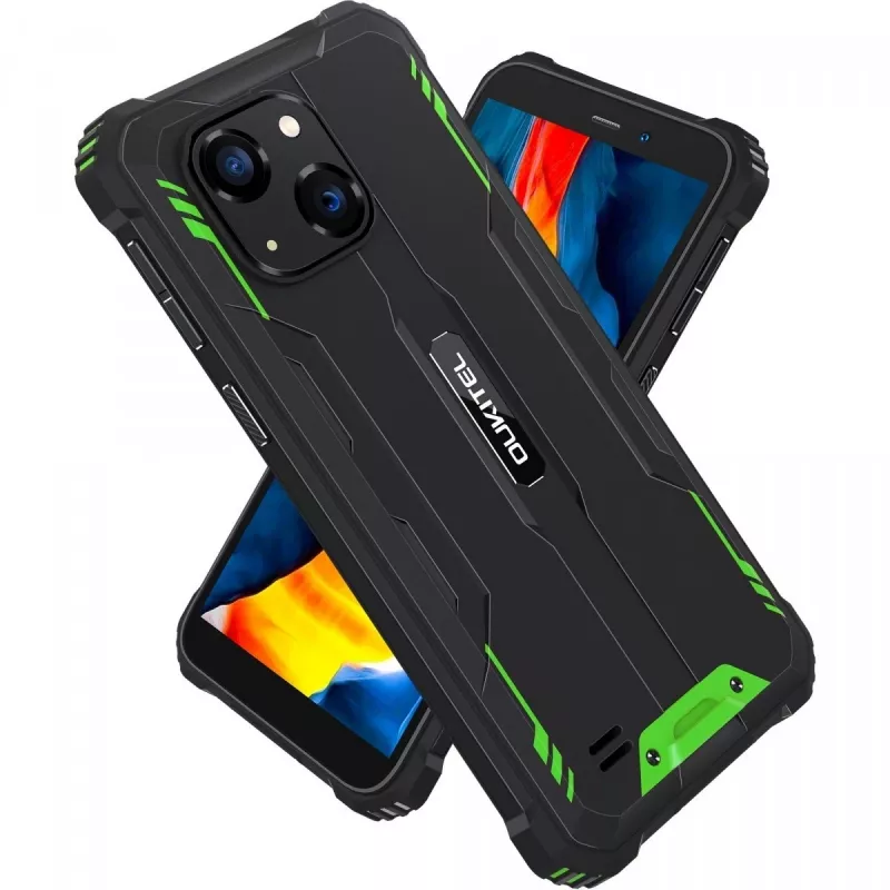 Oukitel G2 smartphone 4G, 6 polegadas, 4/64 GB, 6300 mAh, IP69K, Dual SIM, Android 14, verde (sem carregador)