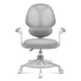 Cadeira giratória mark adler Junior 4.5 cinzento — cadeira de escritório ergonómica, altura ajustável 40–50 cm, encosto em rede, base com rodas, braços, apoio lombar