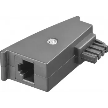 Adaptador TAE Goobay, ficha TAE-F > conector fêmea RJ45 (8P2C), cinzento (45736)