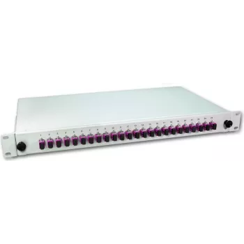 Lightwin Caixa de fusão de fibra ótica, 24 fibras, 24x SC multimodo, 50/125µm OM4 caixas de fusão com pigtail (SPBOX 24G50 OM4 SC)