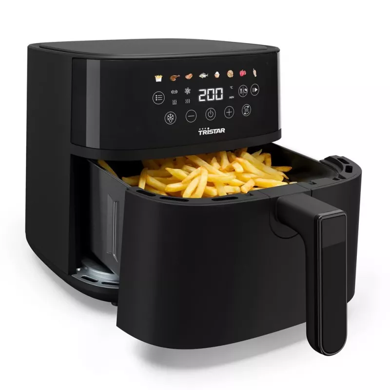 Fritadeira de ar digital Tristar | FR-9060 | Potência 1700 W | Capacidade 6 L | preto | tecnologia de ar quente
