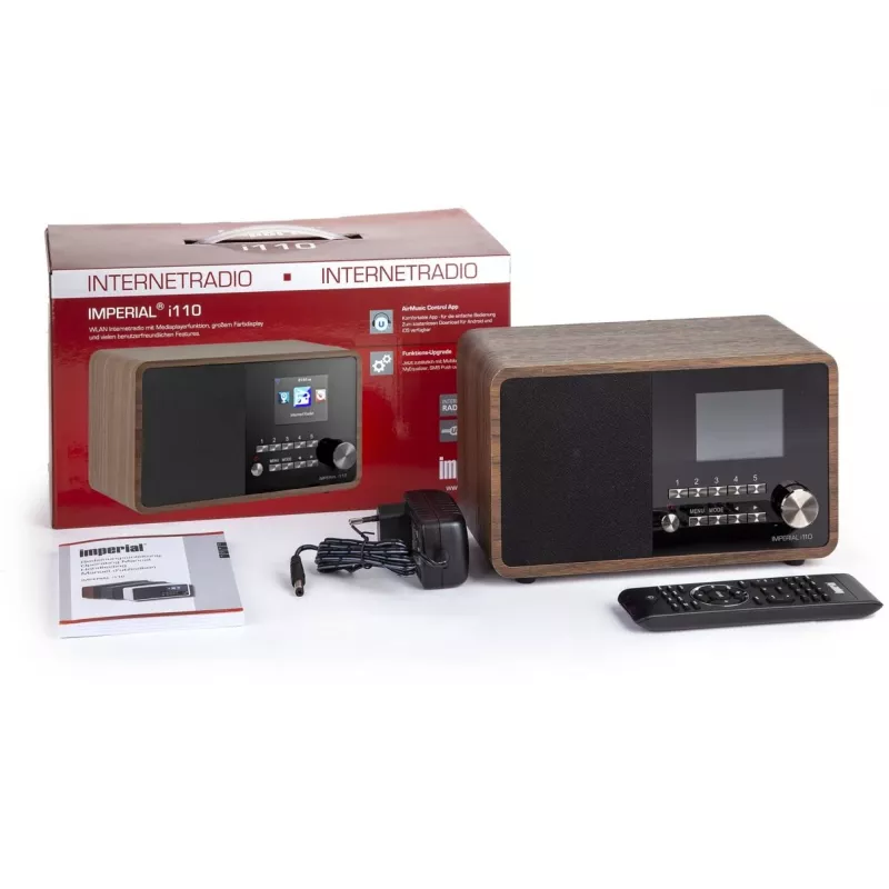 Imperial DABMAN i110 rádio de internet WLAN, aspeto de madeira