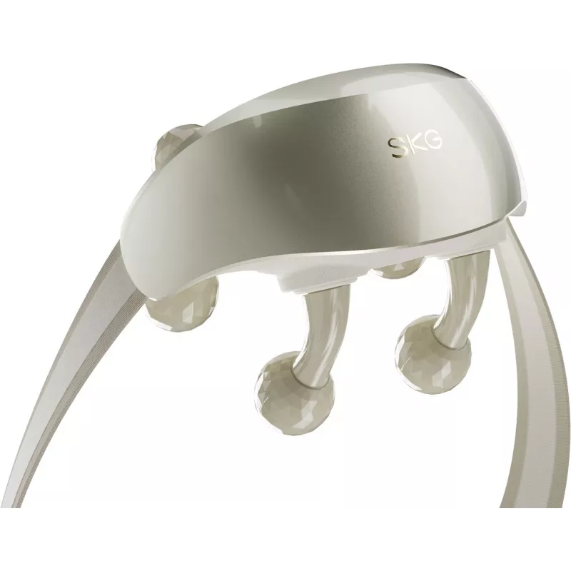 SKG H7 Ultra – cabeças de massagem cinzentas, massagem combinada, massagem por compressão, massagem por amassamento, massagem por vibração, pescoço, ombros, cinzento, plástico, botões, bateria