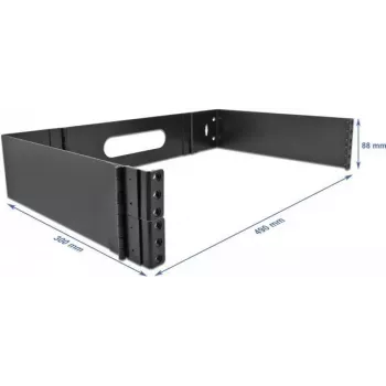 Base de rack DeLOCK 19 polegadas rack de montagem na parede 2U rebatível preto