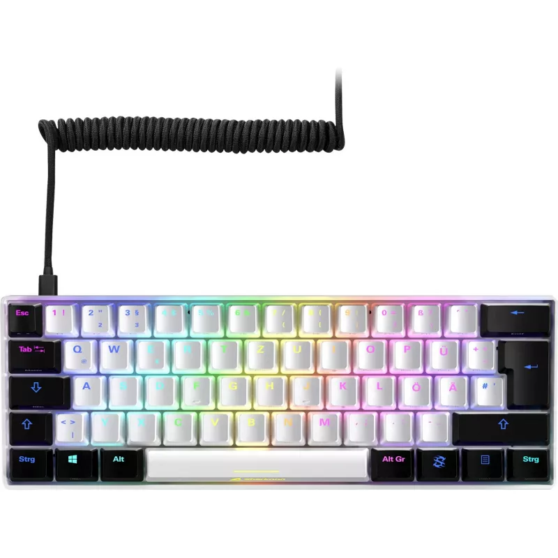 Teclado Sharkoon SGK50 S4 Gaming USB QWERTZ alemão branco RGB LED