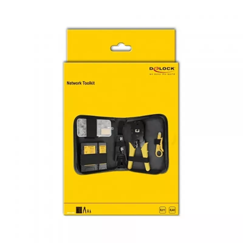 Kit de ferramentas de rede para RJ45 e RJ11 DeLOCK 86696