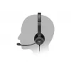 PORT CONNECT | Auscultadores estéreo USB PRO ON'R 300 | com fios | on-ear | cancelamento de ruído | preto