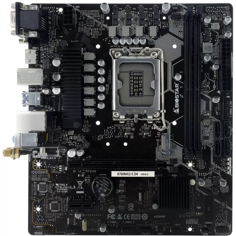 Placa-mãe BIOSTAR B760MX2-E D4 Micro-ATX