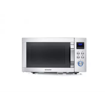 Micro-ondas combinado SEVERIN MW 7918, aparelho de instalação livre, 25 L, 900 W, visor LED, prateado