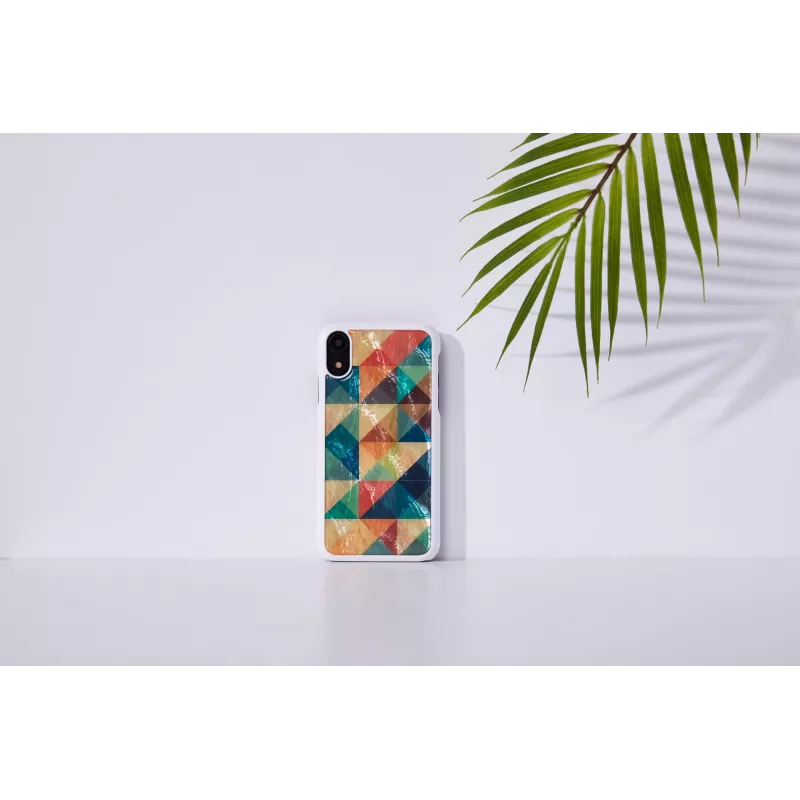 iKins Mosaic capa branca para iPhone XR, K1713H