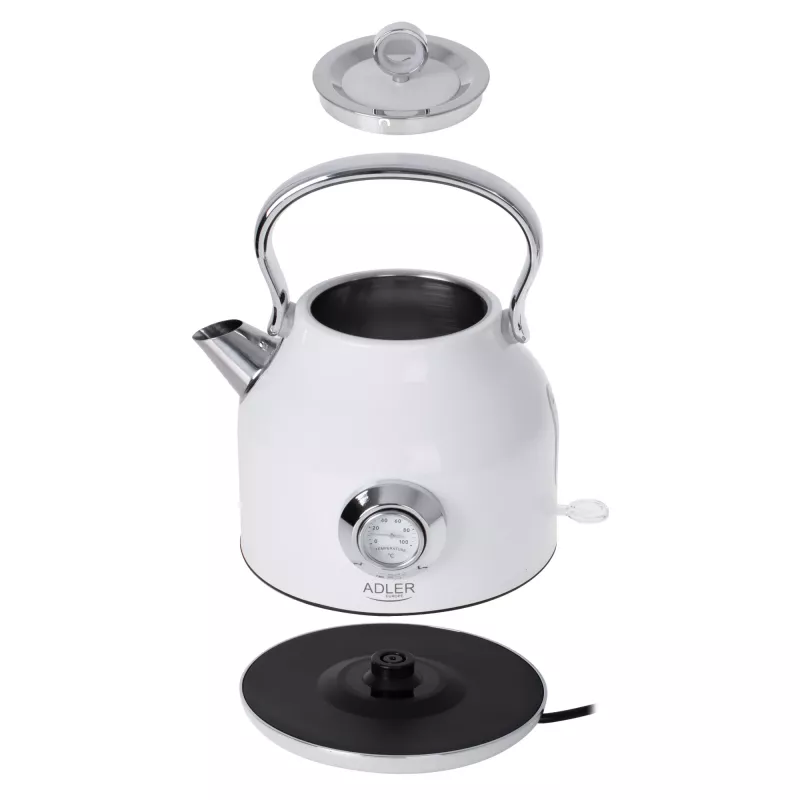 Chaleira elétrica Adler 1,7 l 2200 W metallic white