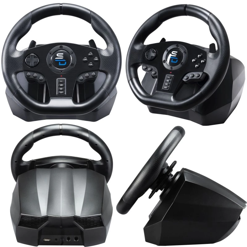Volante + pedais Subsonic GS850-X preto rotação 270° USB