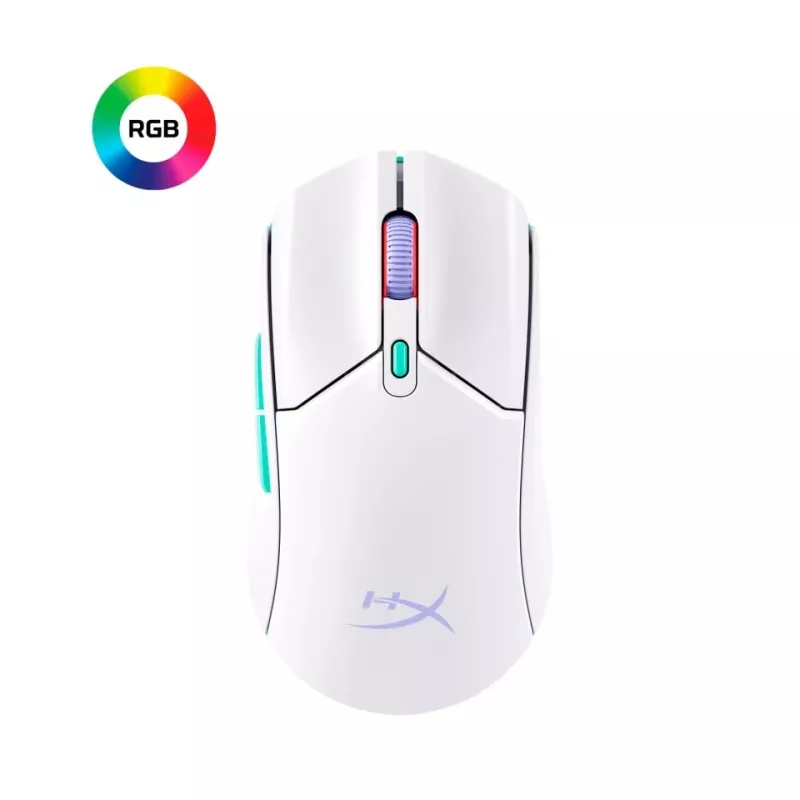 HyperX Pulsefire Haste 2 Core Wls - Rato de gaming (Wht/Grn/Pur)