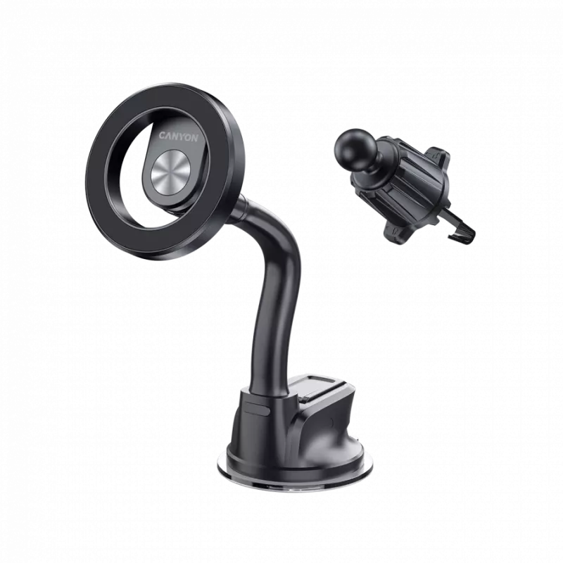 CANYON Suporte magnético para automóvel OnGrip 12 ventosa + ventilação preto
