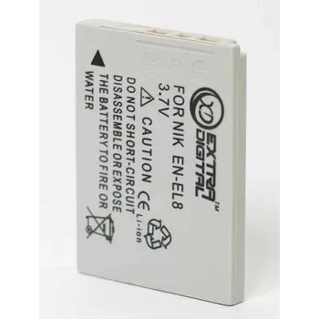 Bateria recarregável para câmara Extra Digital EN-EL8 3,7V 1050mAh para Nikon