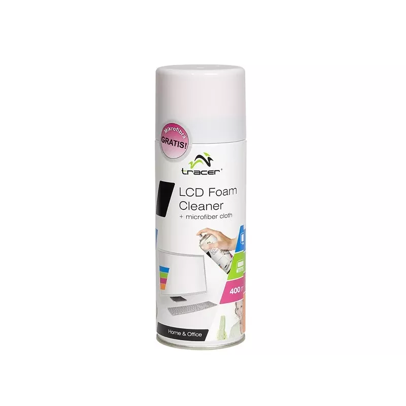 Espuma de limpeza para LCD 400 ml + pano de microfibra