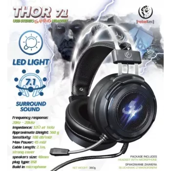 Auscultadores estéreo Rebeltec THOR RBLSLU00042