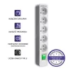 Extensão de energia Qoltec 50290 1,8 m 5 tomadas AC Interior Branco