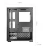 Caixa de PC Mini-Tower TACENS Mars Gaming MC-SE2 — Mini-ITX / Micro-ATX, preto, janela lateral, fonte de alimentação inferior, suporta 2x2,5 polegadas + 1x3,5 polegadas