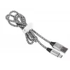 Cabo USB 2.0 Type-C macho - C macho 1,0 m preto-prateado