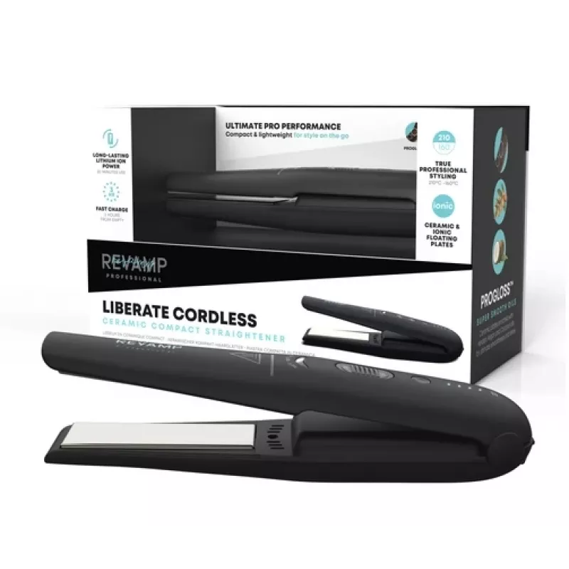 Ferro de alisar Revamp ST-1700X-EU2 sem fios cerâmica compacto preto, Modelo ST-1700-EU2
