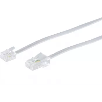 Cabo telefónico ShiverPeaks BS70256-W 6 m RJ-11 RJ-45 branco
