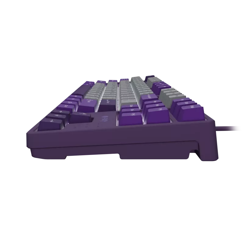 Teclado gaming NATEC Fury Kanabo K2 US retroiluminado branco mecânico cinzento-roxo
