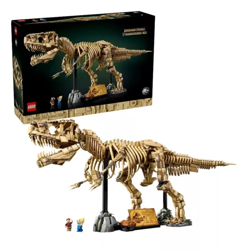 LEGO Esqueletos de dinossauros Tyrannosaurus 76968 conjunto de construção – modelo de esqueleto de T. rex para construir
