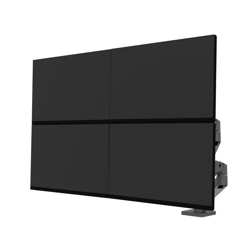 Ergotron LX Pro - kit de montagem (braço duplo) - modular - para 2 ecrãs LCD - lado a lado - alumínio - cinzento-escuro - tamanho do ecrã: até 68,6 cm (até 27