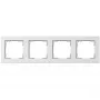 Gira E2 021422 moldura de 4 módulos, branco puro mate