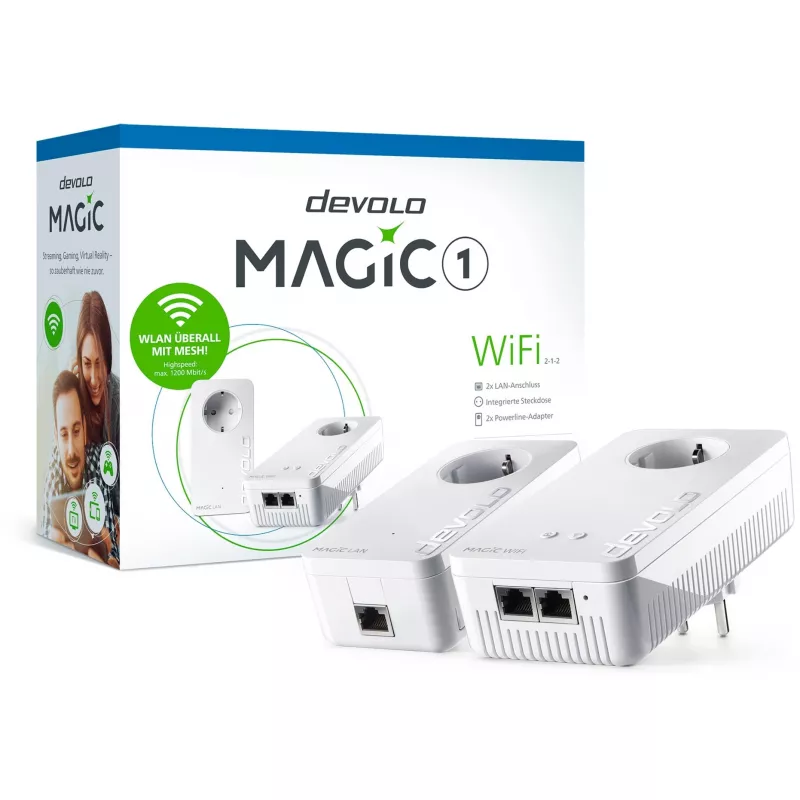 Magic 1 WiFi 2-1-2 Starter Kit, Powerline dois adaptadores