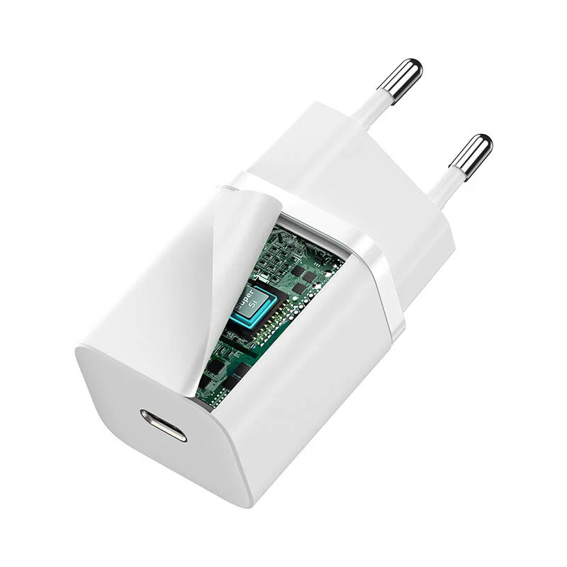Baseus CCSUP-J02 carregador de dispositivo móvel universal branco AC carregamento rápido