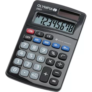 Calculadora Olympia 2501 Desktop Preto Azul Cinzento