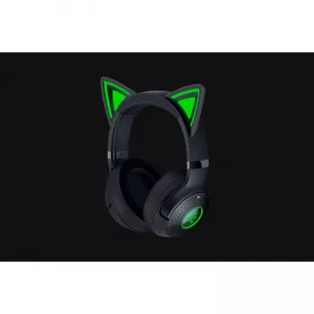 Headset Razer Kraken Kitty V2 BT — Bluetooth sem fios, circum-aural, arco de cabeça, 20–20000 Hz, 325 g, preto