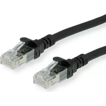 ROLINE - cabo de patch - RJ-45 (M) para RJ-45 (M) - 1 m - UTP - CAT 6 - isento de halogéneos, moldado, fio flexível - preto (21.15.2551)