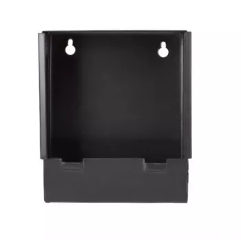 Alvo metálico para projéteis broń.pl K-17-3 17x17 cm plano — placa de captura de projéteis, preto, montagem na parede ou em suporte