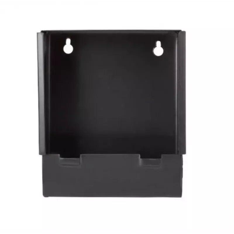 Alvo metálico para projéteis broń.pl K-17-3 17x17 cm plano — placa de captura de projéteis, preto, montagem na parede ou em suporte