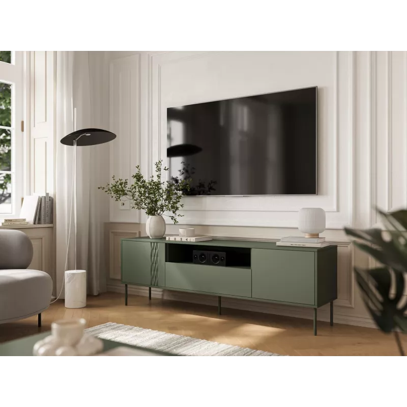 Móvel RTV Cama EF TRESSE 180x40x54.5 verde mate