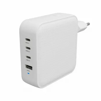 Hyper HyperJuice 100W USB-C GaN Carregador de viagem 3C+1A - Branco (HJ1002WHWWGL)