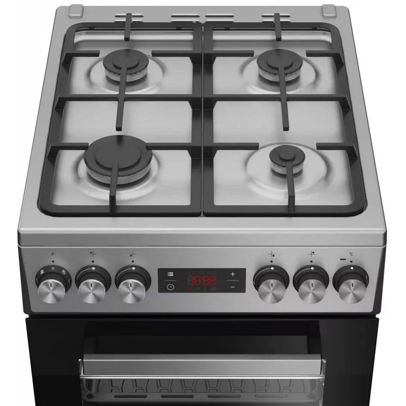 Fogão a gás e elétrico BEKO FSM52330DX, 5 queimadores, 60 cm, classe de eficiência energética A