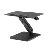 Suporte de secretária Maclean para monitor ou portátil, mola a gás, para trabalho sentado e de pé, preto, MC-493