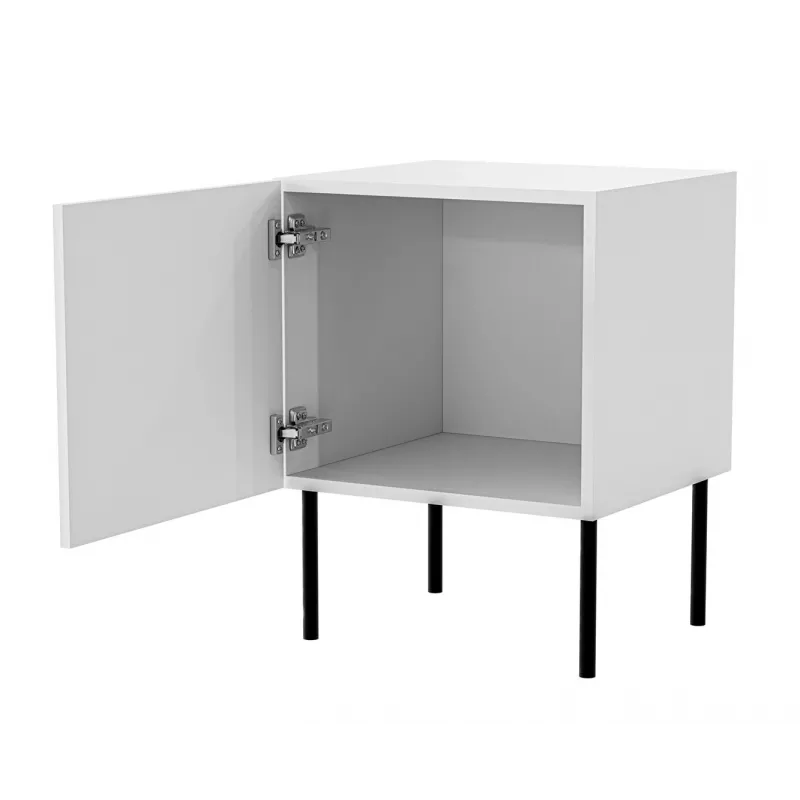 Conjunto de mesas de cabeceira 2 unid. cama meble PALAZZO BIS 45×39×H59 cm, branco mate, MDF/aglomerado