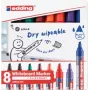 Marcador de quadro branco Edding 4-363-8-S2999, cores sortidas, ponta 1–5 mm, pack de 8