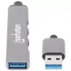 Hub Manhattan USB-A 4 portas, 4x portas USB-A (1x 5 Gbps USB 3.2 Gen1…