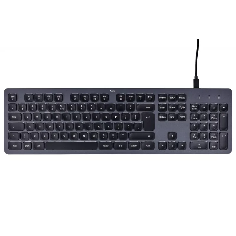 Teclado com fios CK-400 preto-cinzento