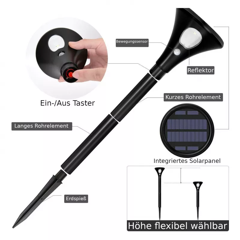 Synergy 21 candeeiro LED solar de jardim com bateria (conjunto de 2)