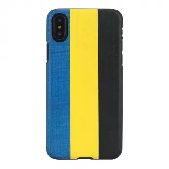 Capa para smartphone man and wood para iPhone X/XS – dandy azul preto, concha rígida protetora