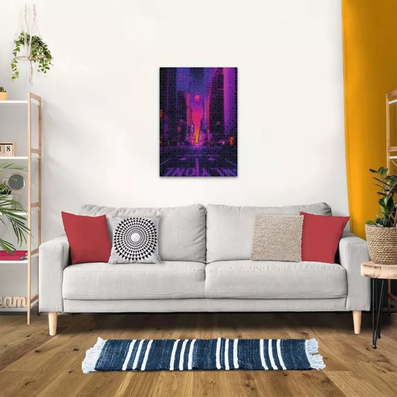 Puzzle Ravensburger New York in Neon, 1000 peças, puzzle para adultos