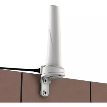Antena 5G/LTE omnidirecional 4 dBi Poynting A-OMNI-0280-02-V1 SMA (macho) 2 m cabo, montagem em mastro/parede, branco